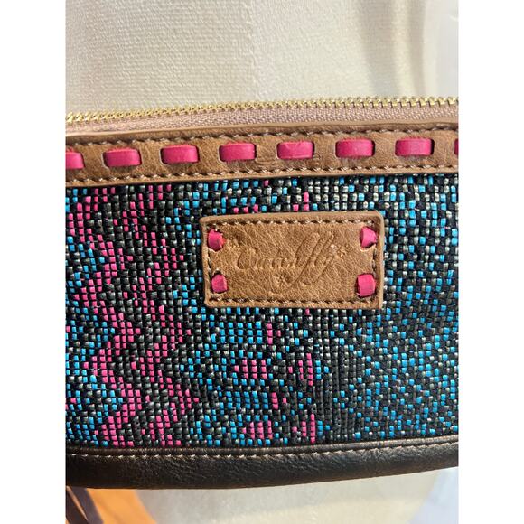 Catchfly Beaded Suede Fringe Crossbody Bag New With Tags - Picture 2 of 10